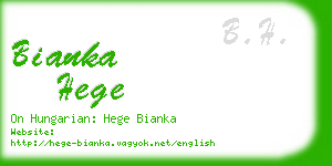 bianka hege business card